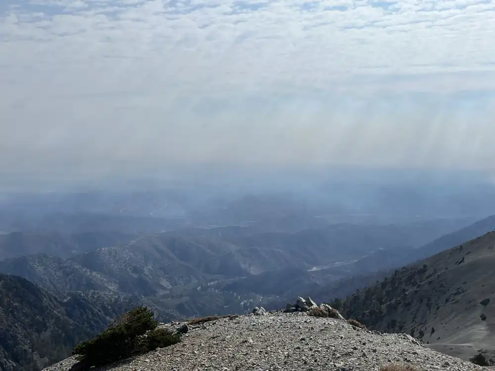 Summit of San Antonio looking down at Lytle Creek