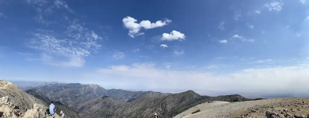 San Gabriel Mountains in distance