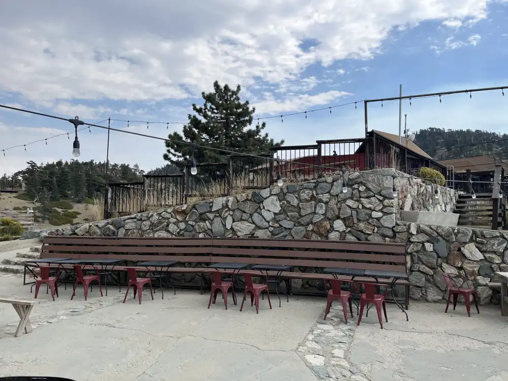 outdoor seating at the Notch