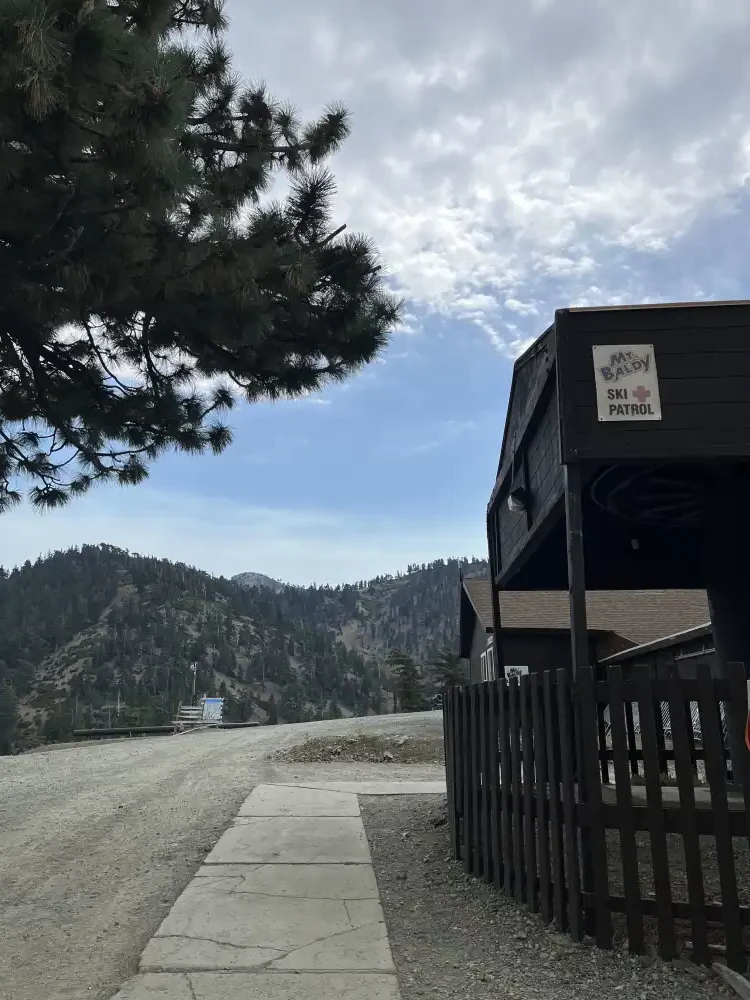 mt baldy ski patrol building in summer