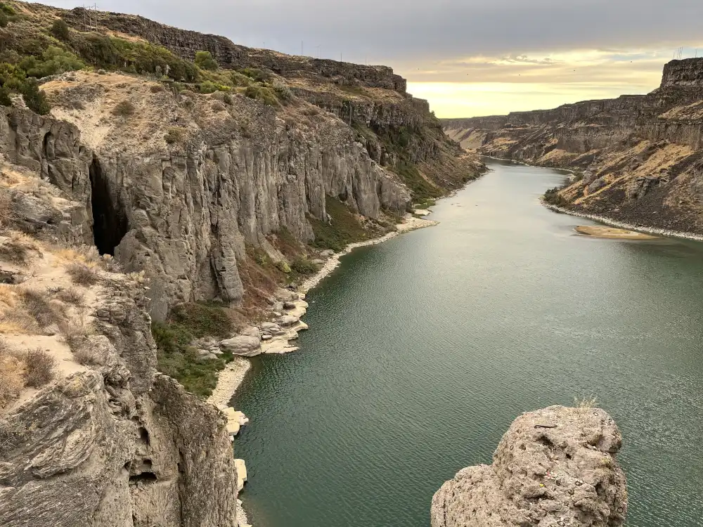 Looking down at Snake River