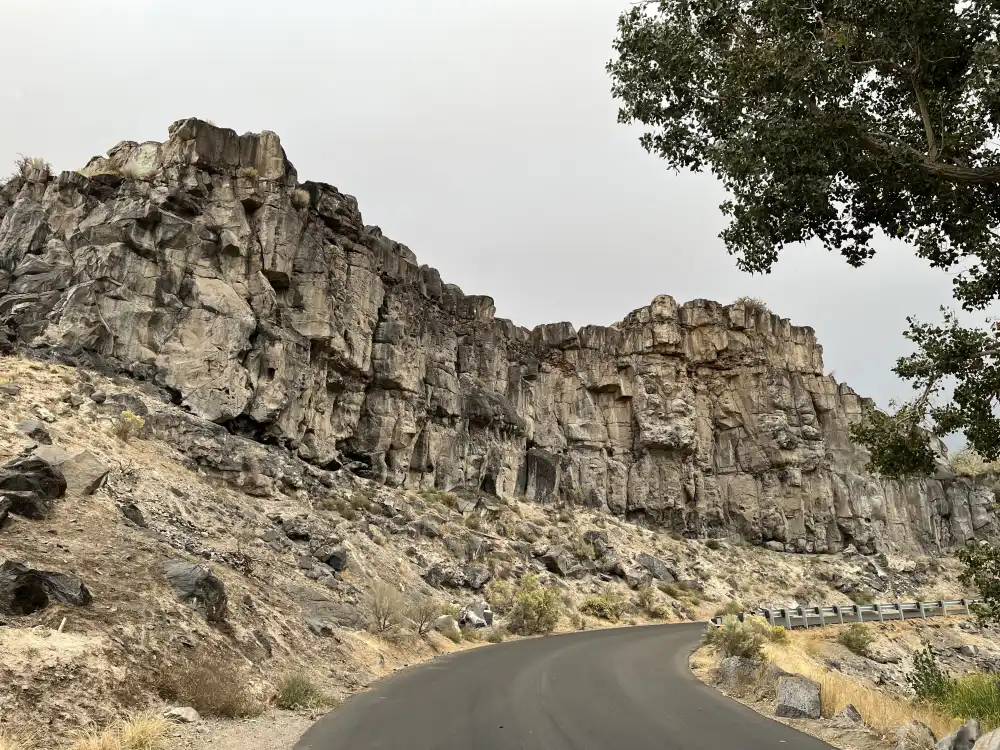 Rock carvings at Shoshone Falls