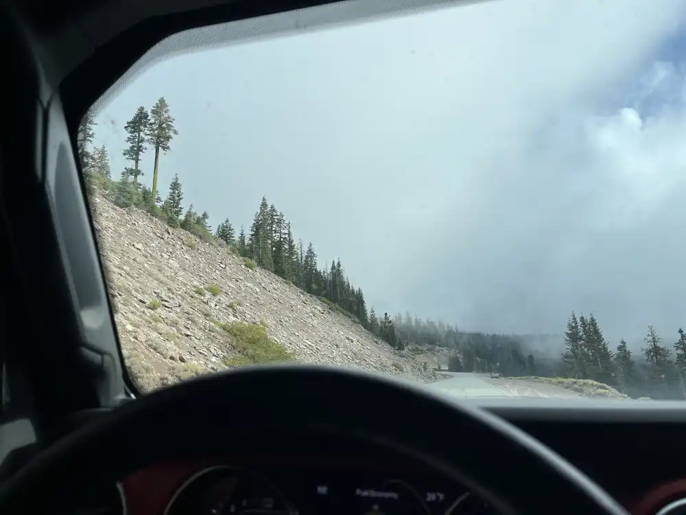 driving up to Mt Shasta